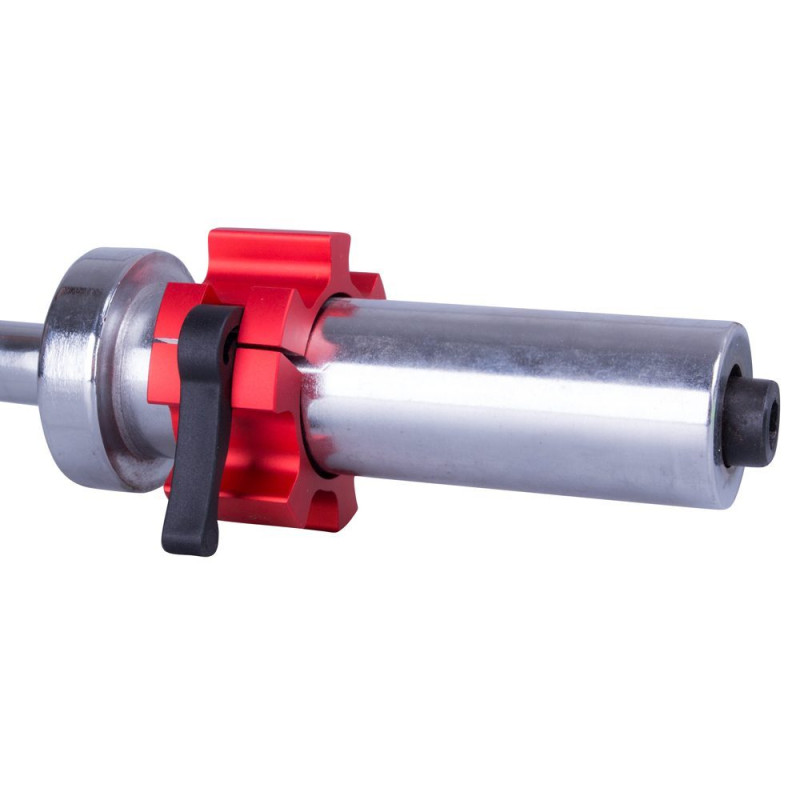 Олімпійський алюмінієвий затиск для грифа inSPORTline CL-21, 50мм червоний