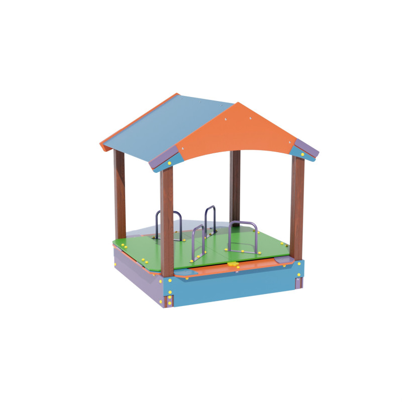 Пісочний дворик "Будиночок" з кришкою DIO210.1, 179, 167, 192, 147