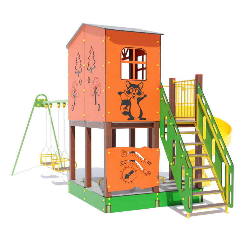 Ігровий комплекс "Халабуда" Люкс (два комплекти гойдалок) DIO806.4HDPE