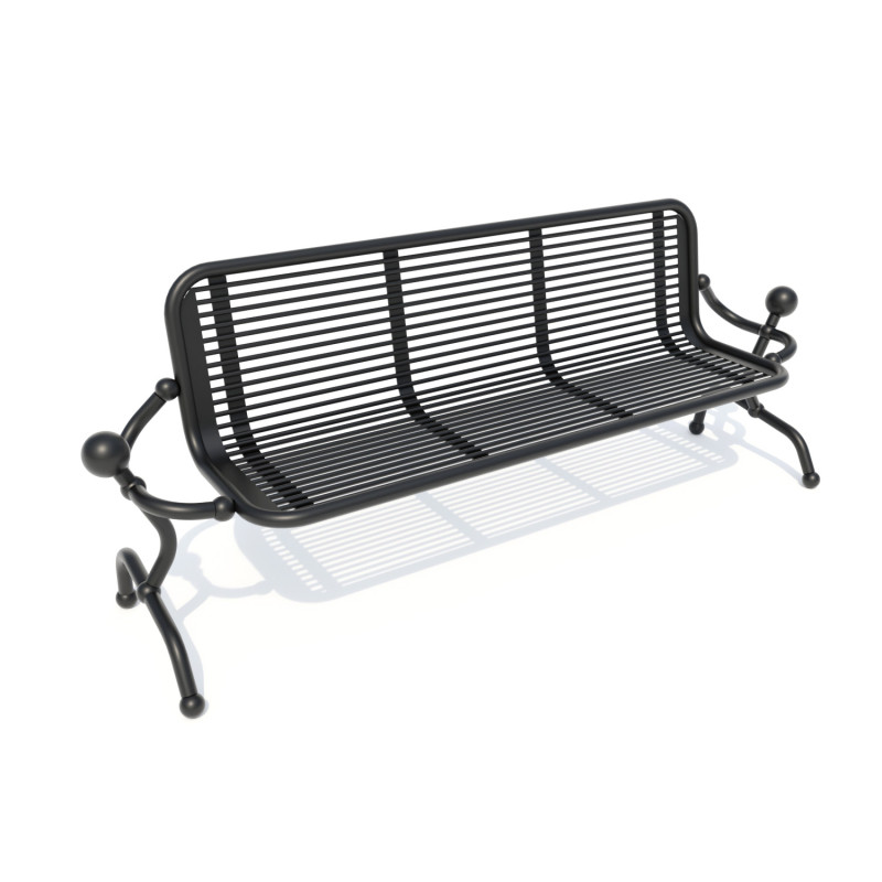 Лавка із чоловічками DIO986, Чорний